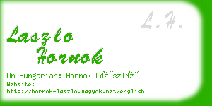 laszlo hornok business card